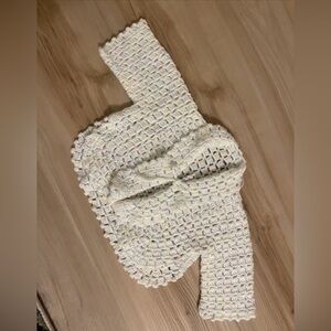 Newborn Baby Handmade Crochet Knitted Sweater Jacket Pink/White